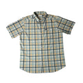 Columbia Men’s Large Plaid Short Sleeve Button-Up Shirt, Green Khaki - Pre-owned
