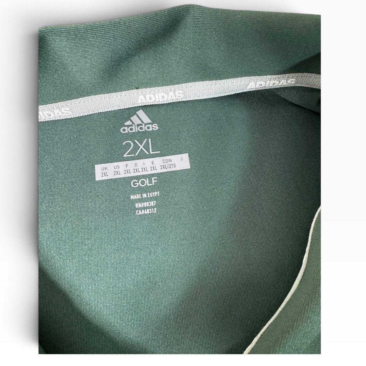 adidas Golf Men’s 2XL Green Short Sleeve Stretch Polo Shirt NWOT