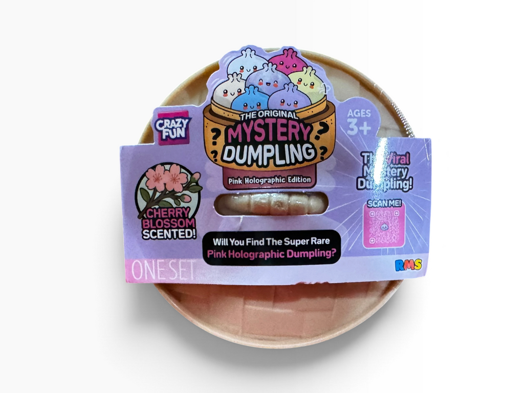 Crazy Fun Original Viral Mystery Dumpling Pink Holographic Edition-Cherry Blossom Scented