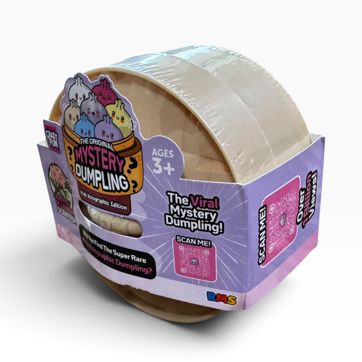Crazy Fun Original Viral Mystery Dumpling Pink Holographic Edition-Cherry Blossom Scented