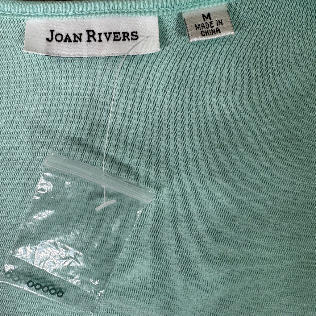 Joan Rivers Women's Aqua Sequins Long Sleeve Sweater Medium - New
