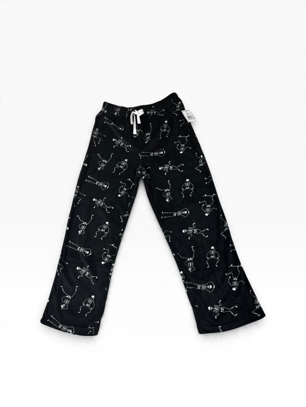 Halloween Black Dancing Skeleton Fleece Pajama Pants 2XL - New