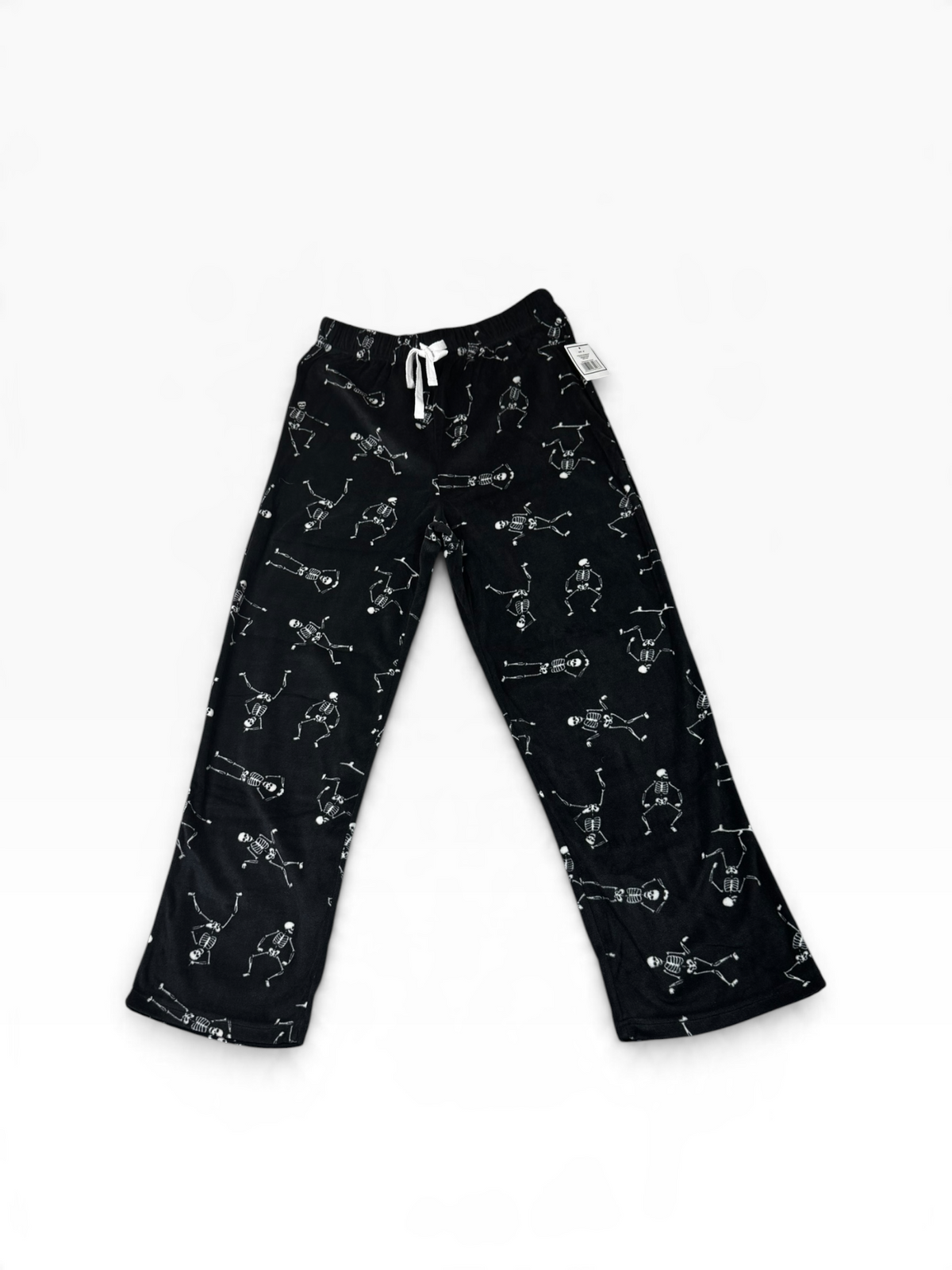 Halloween Black Dancing Skeleton Fleece Pajama Pants 2XL - New