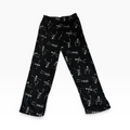 Halloween Black Dancing Skeleton Fleece Pajama Pants 2XL - New