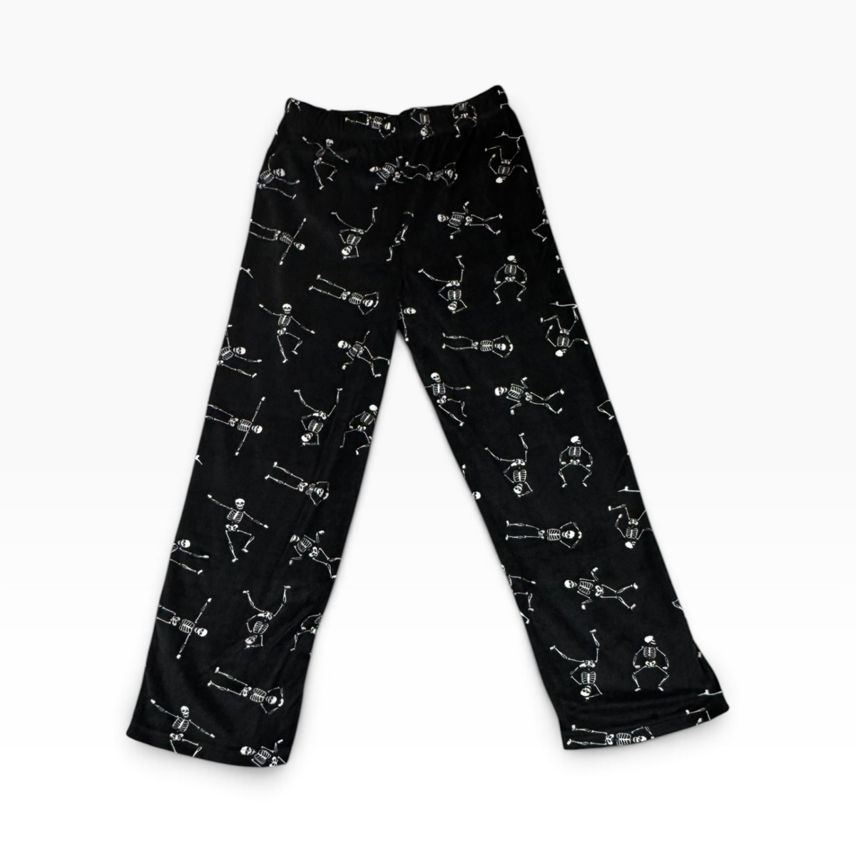 Halloween Black Dancing Skeleton Fleece Pajama Pants 2XL - New