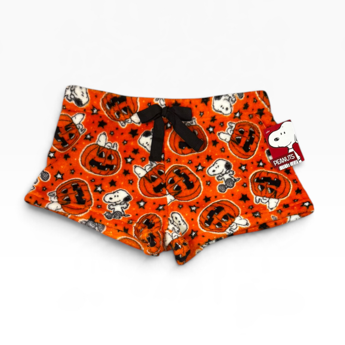Peanuts Snoopy Halloween Pumpkin Plush Sleep Shorts Women’ - New