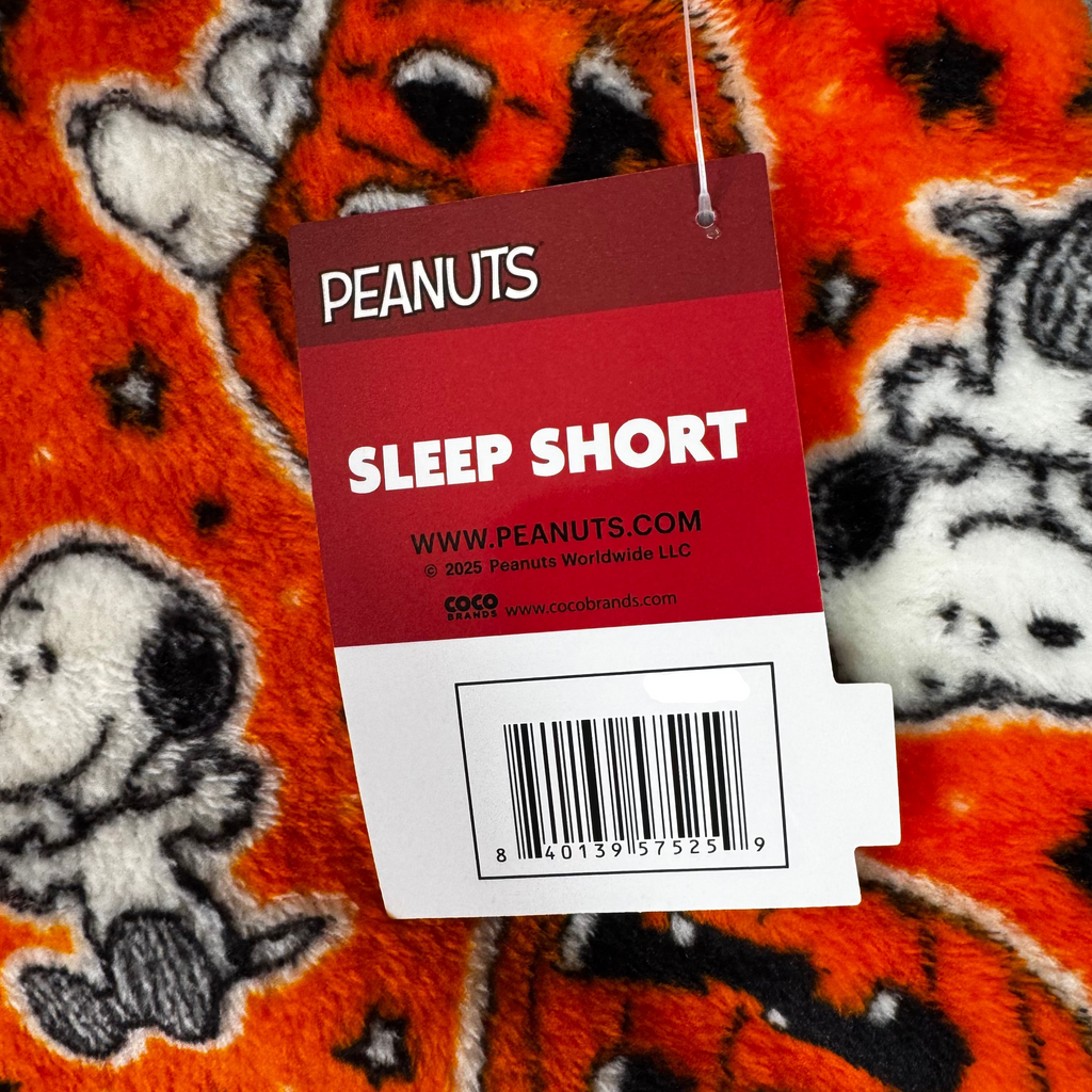 Peanuts Snoopy Halloween Pumpkin Plush Sleep Shorts Women’ - New