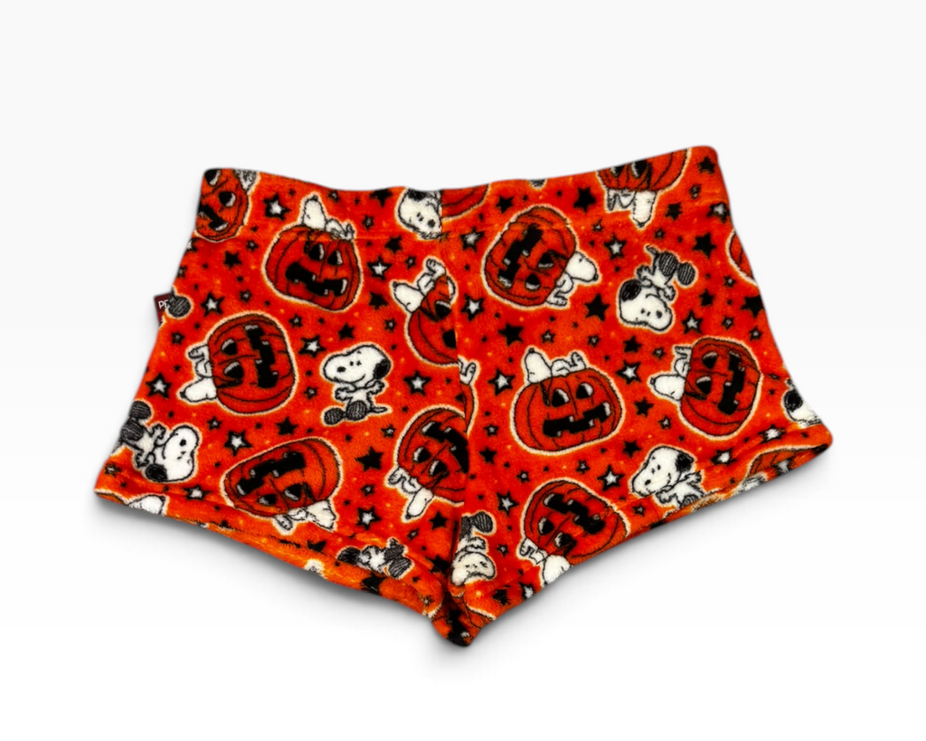Peanuts Snoopy Halloween Pumpkin Plush Sleep Shorts Women’ - New