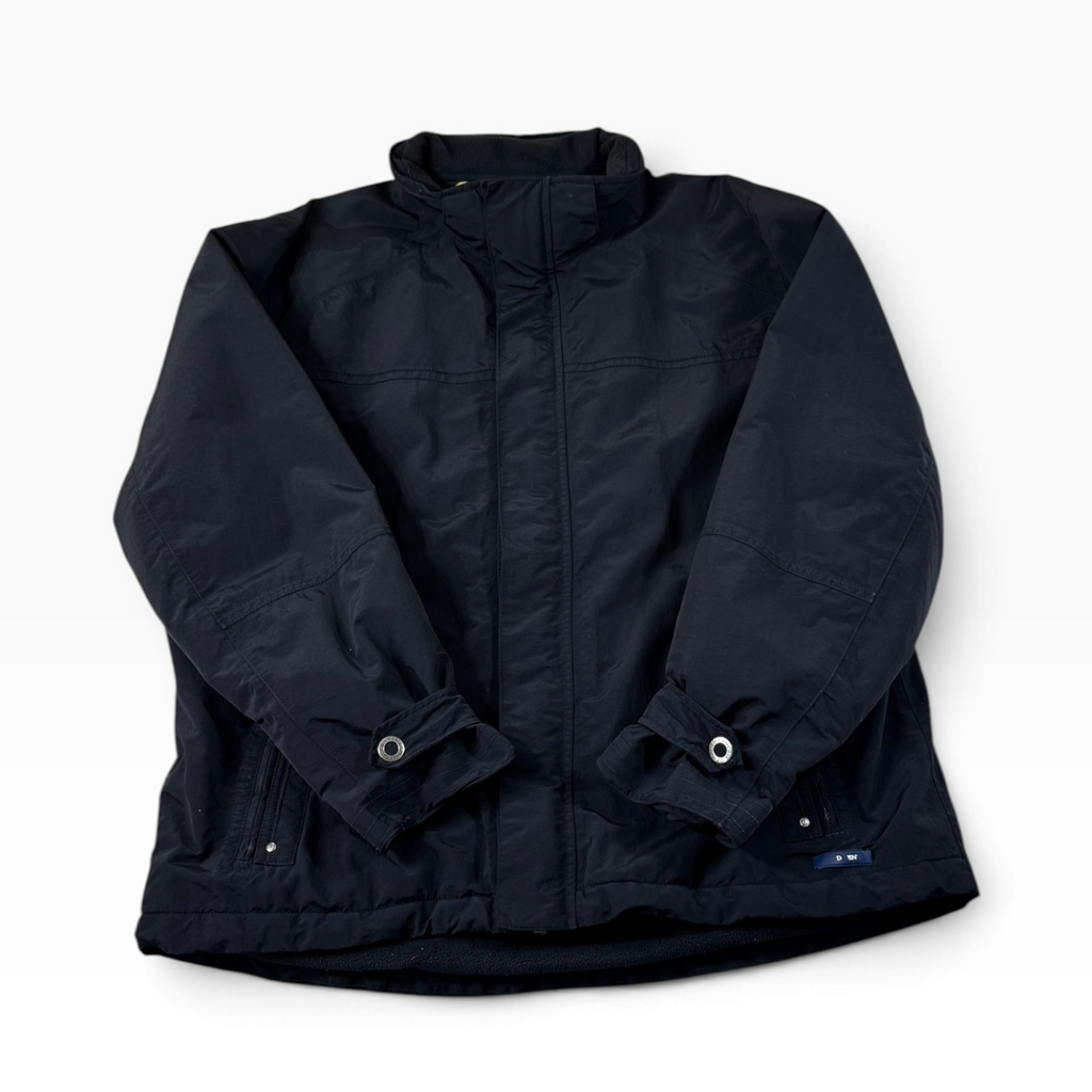 Lands’ End Dark Navy Fleece Lined Stand Collar Jacket XL - Pre-owned