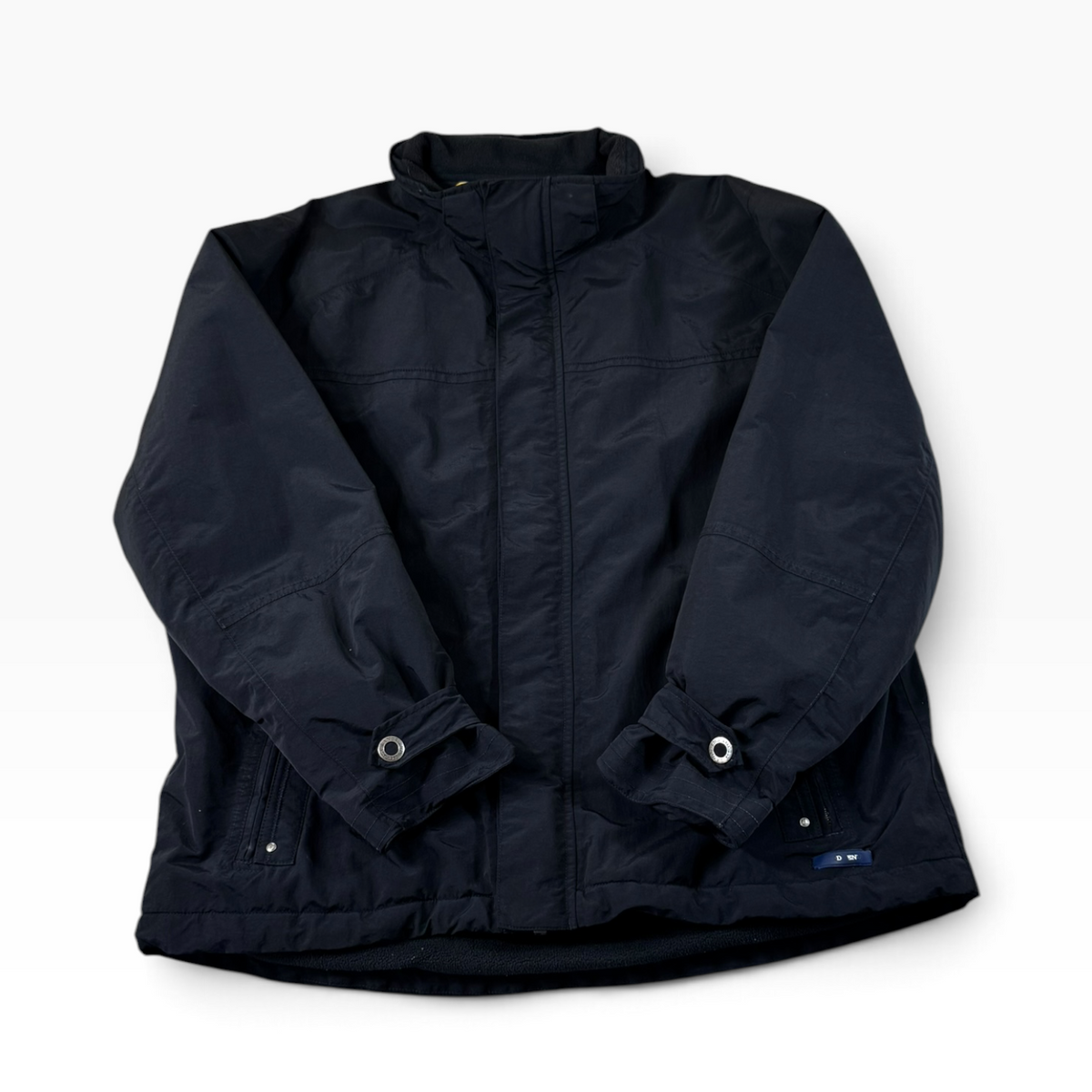 Lands’ End Dark Navy Fleece Lined Stand Collar Jacket XL - Pre-owned