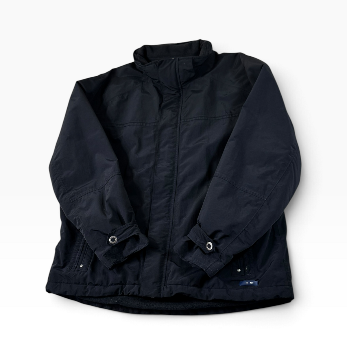 Lands’ End Dark Navy Fleece Lined Stand Collar Jacket XL - Pre-owned