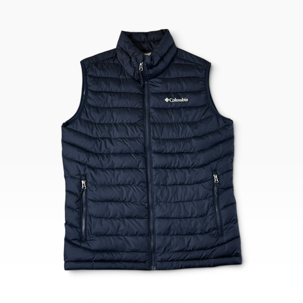 Columbia Navy Quilted Puffer Vest Size Medium - Pre-owned