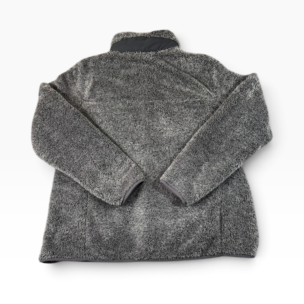 L.L.Bean Gray High Pile Fleece Sweater/Jacket 1X Reg - Preowned