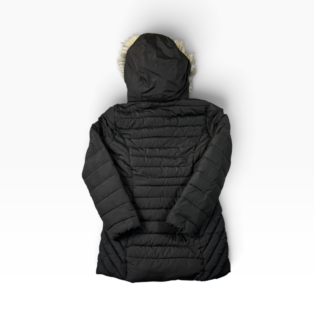 Hollister Black Sherpa Lined Puffer Jacket Small - Pre-owned