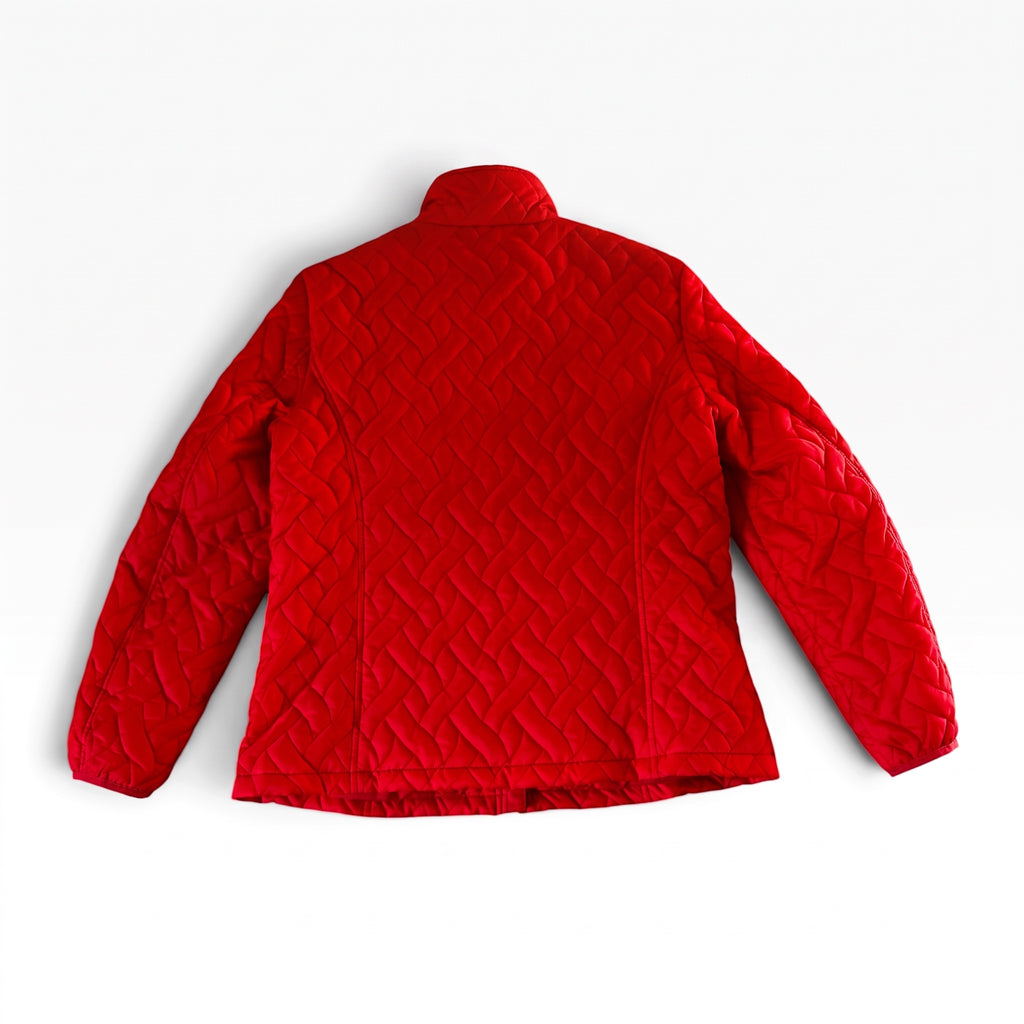 Lands’ End Coral Quilted Jacket M Petite 10-12 - Pre-owned