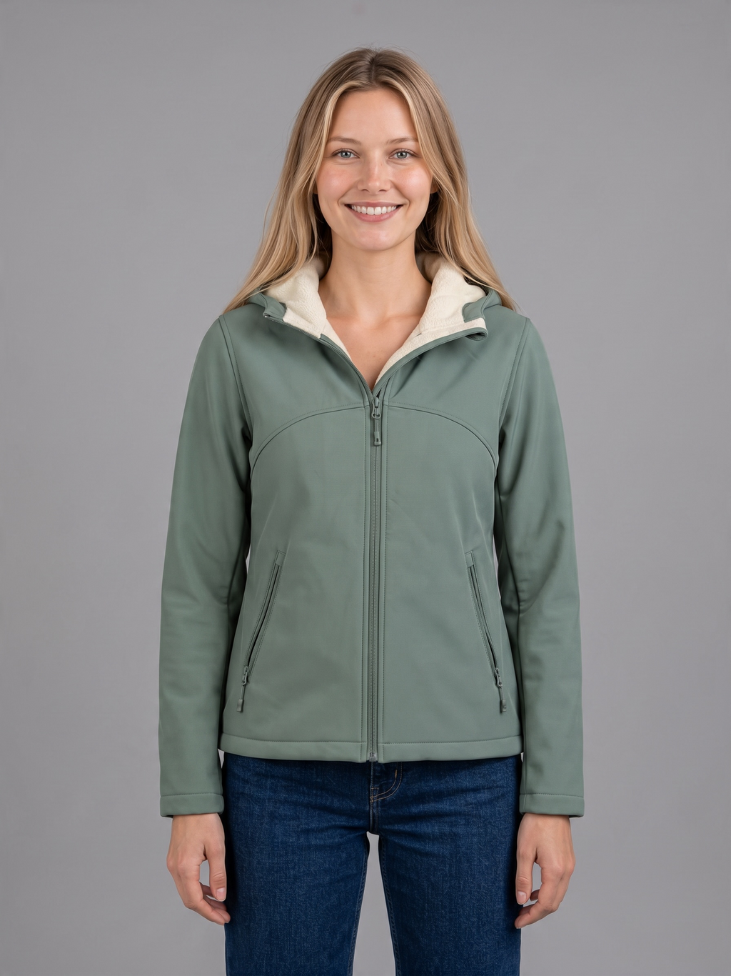 Avalanche Sage Green Sherpa Lined Hooded Jacket L - Pre-owned