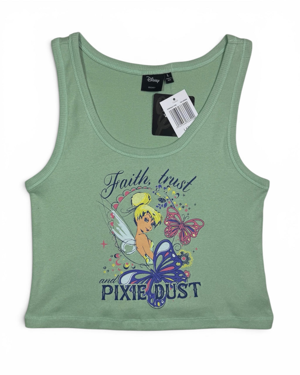 Disney Tinker Bell 'Faith Trust and Pixie Dust" Tank Top - Tea Green