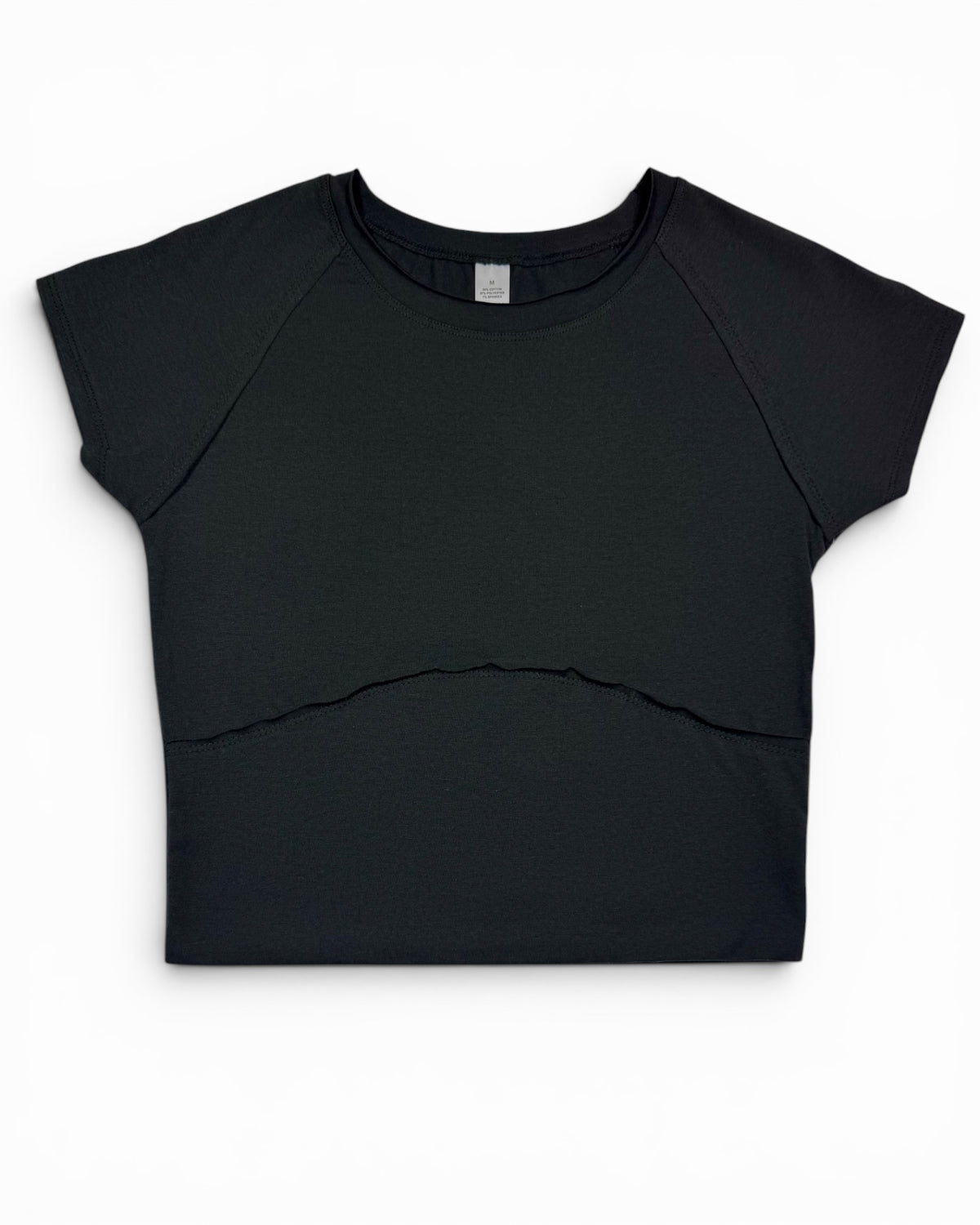 Black Cropped Activewear Top – Size XLarge –