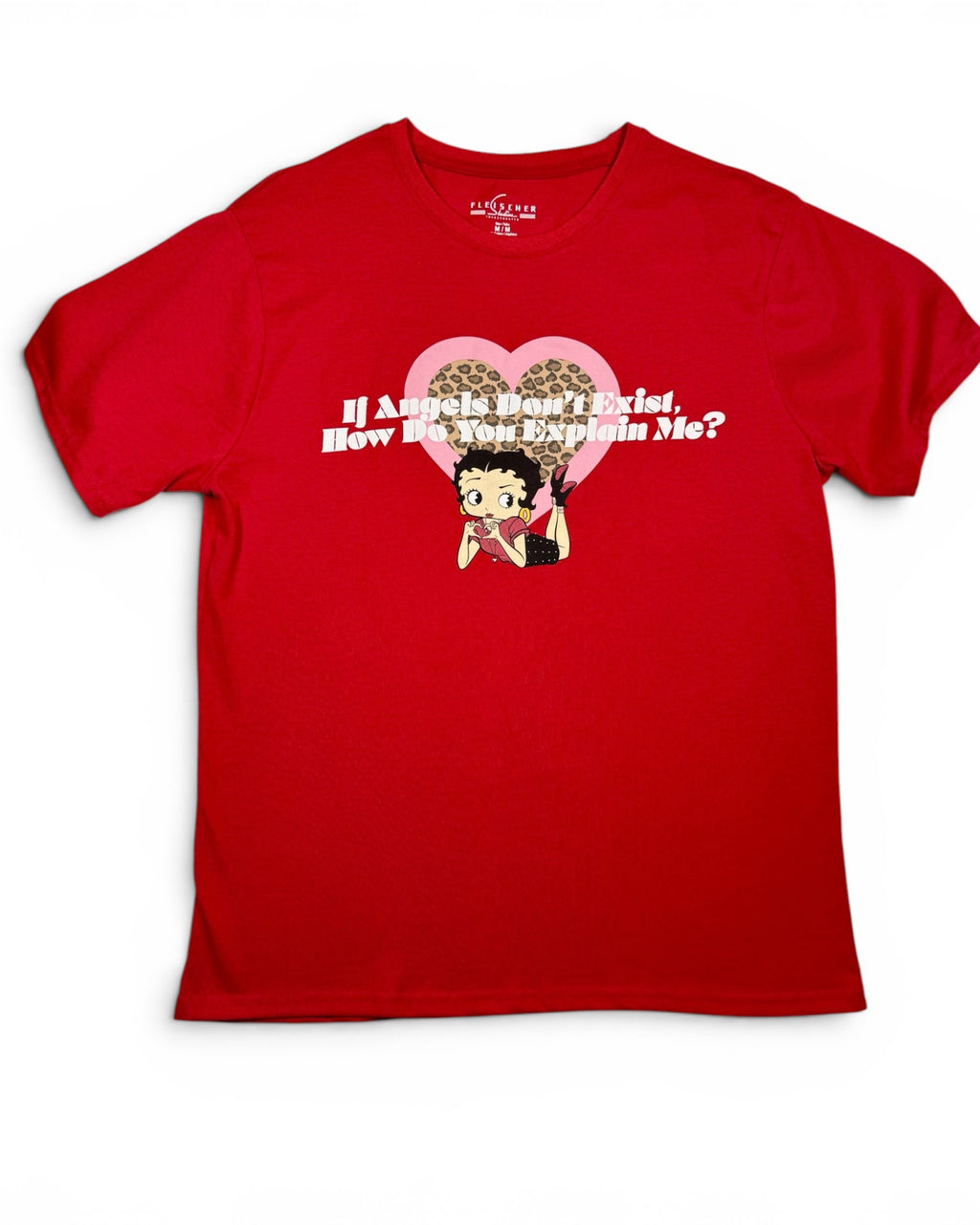 Betty Boop "If Angels Don't Exist How Do You Explain Me" Graphic T-Shirt
