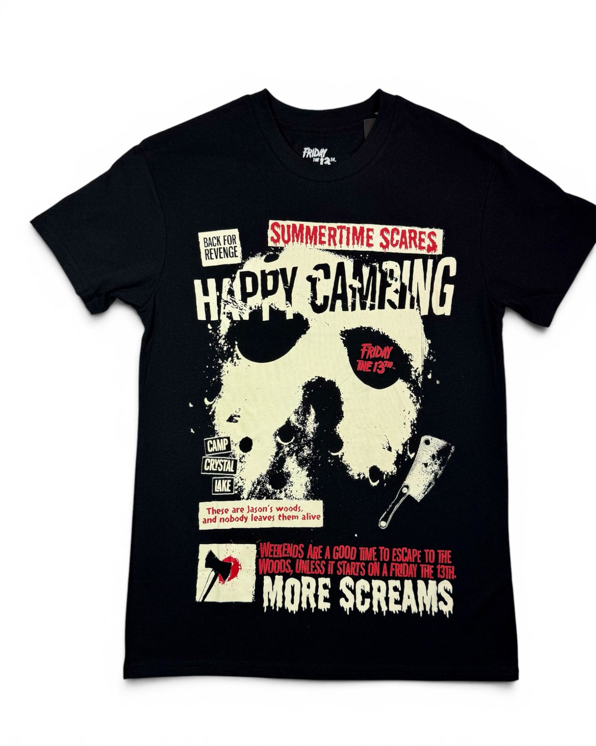 Friday the 13th Jason Voorhees "Happy Camping" Graphic T-Shirt - Small