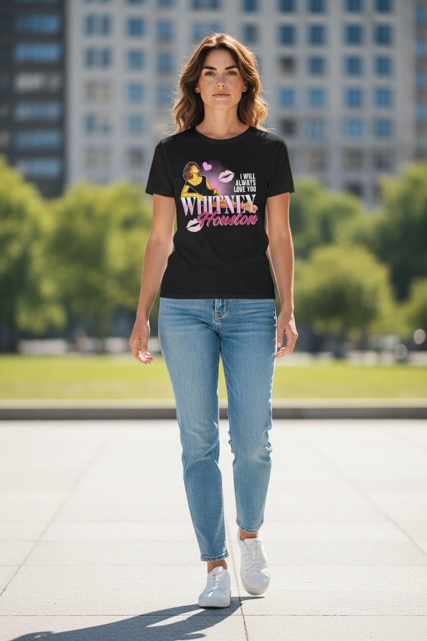 Whitney Houston "I Will Always Love You" Graphic T-Shirt - Small