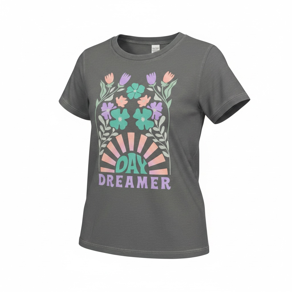 Camiseta gráfica floral "Day Dreamer"
