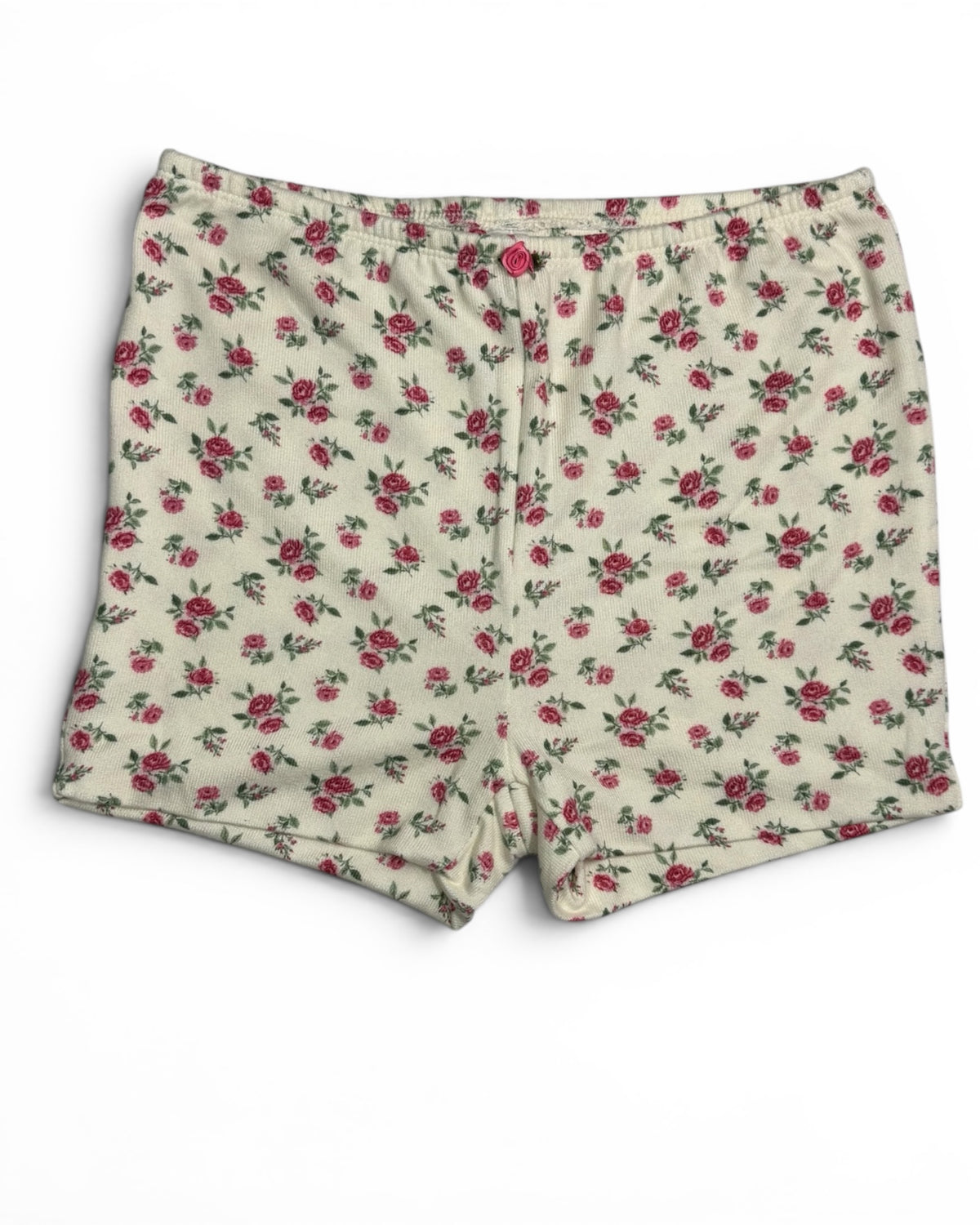 Women's Floral short – Cream Pink Rose Print – New with Tags