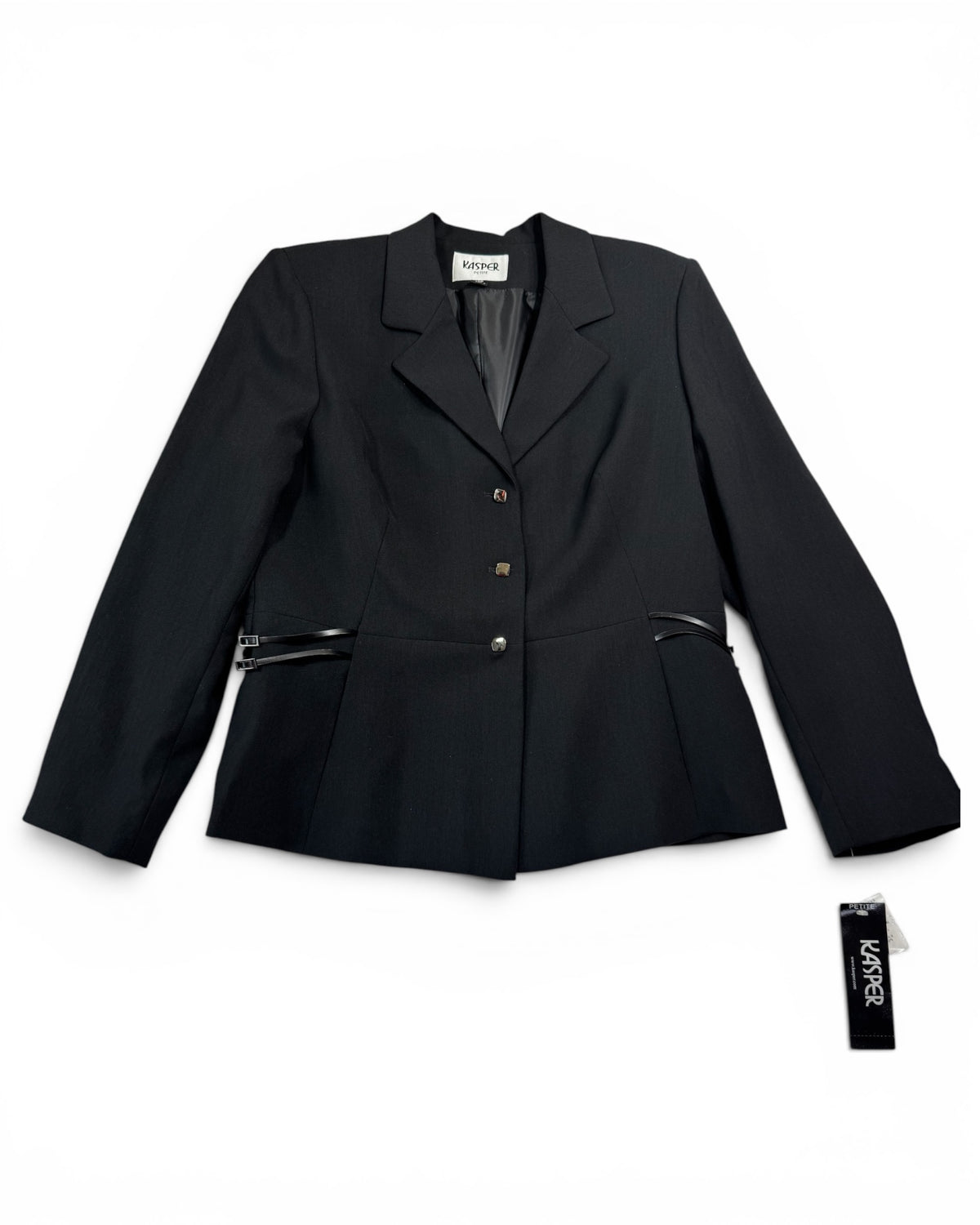 Kasper Petite Black Tailored Blazer Jacket NWT Size 12P