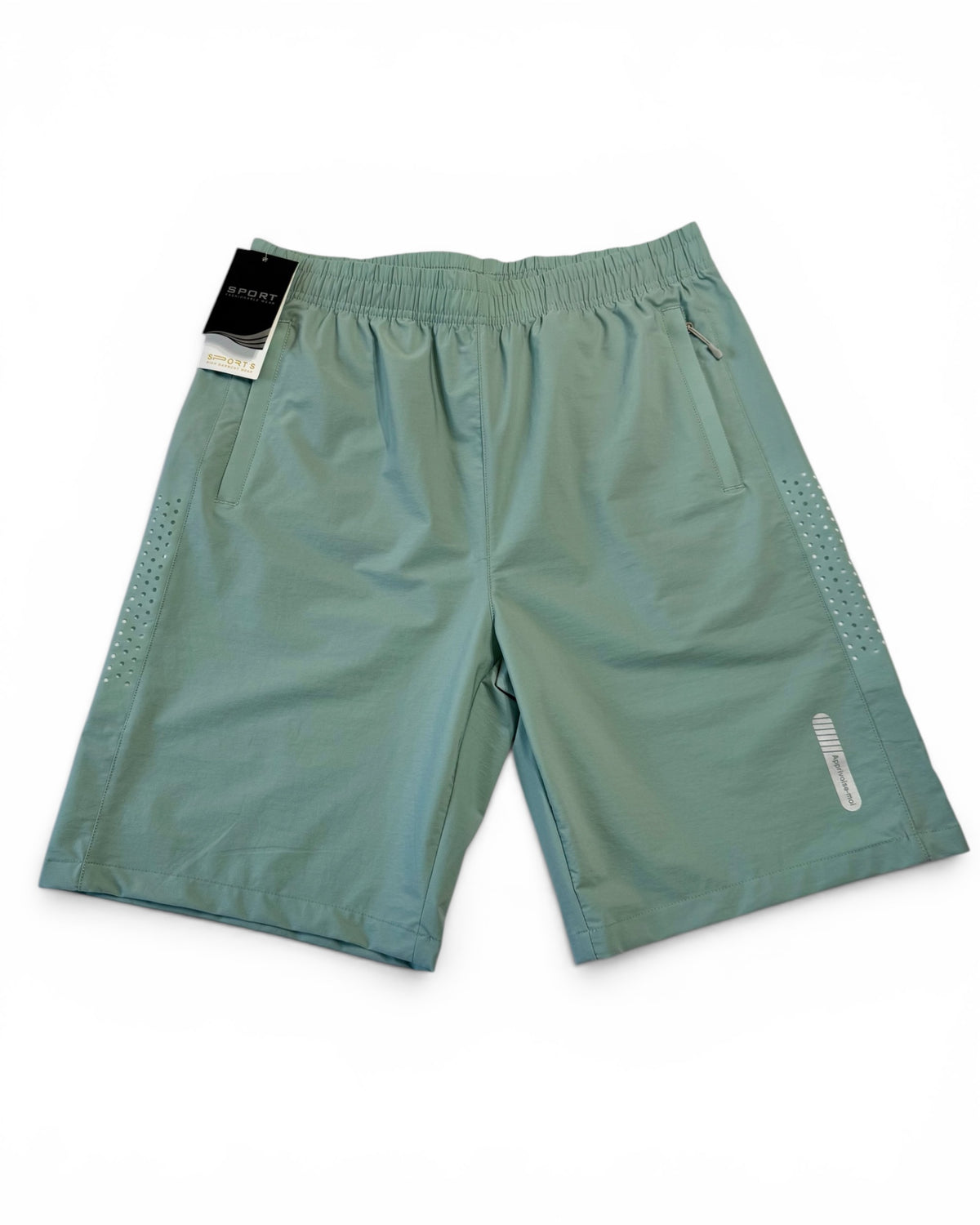 Men's Performance Athletic Shorts with Zipper Pockets – Loden Frost – Size M