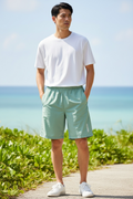 Pantalones cortos deportivos de alto rendimiento para hombre con bolsillos con cremallera – Loden Frost – Talla M