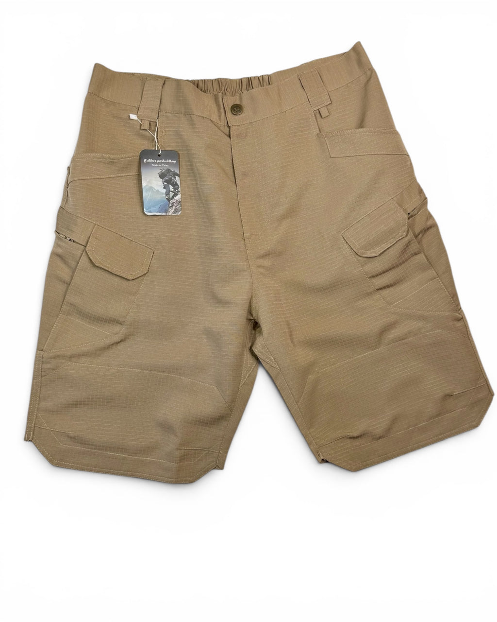 Men's Aiimaii Outdoor Cargo Shorts Khaki Tactical Utility Shorts - Size 36