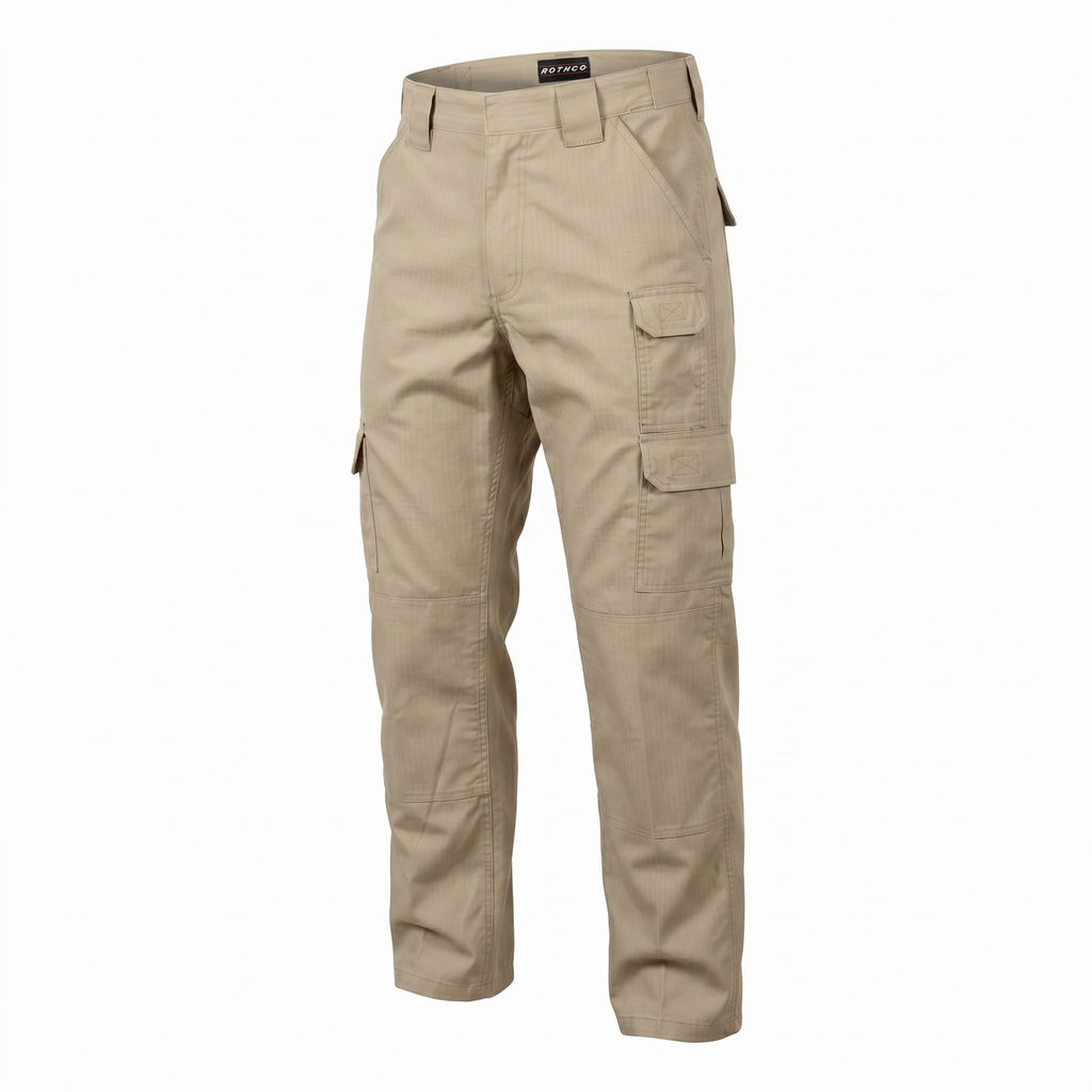 Rothco Tactical Duty Men's Pants Khaki/Tan - Size 34 - Rip-Stop Cargo Utility Pants