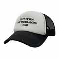 Novelty hat - "PUT IT ON MY HUSBAND'S TAB"