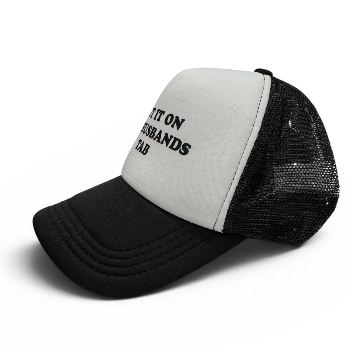 Novelty hat - "PUT IT ON MY HUSBAND'S TAB"