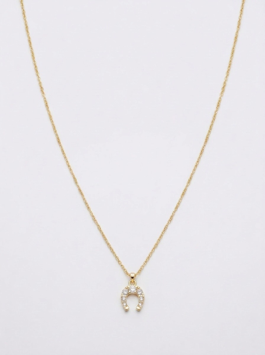 Rhinestone Horseshoe Pendant