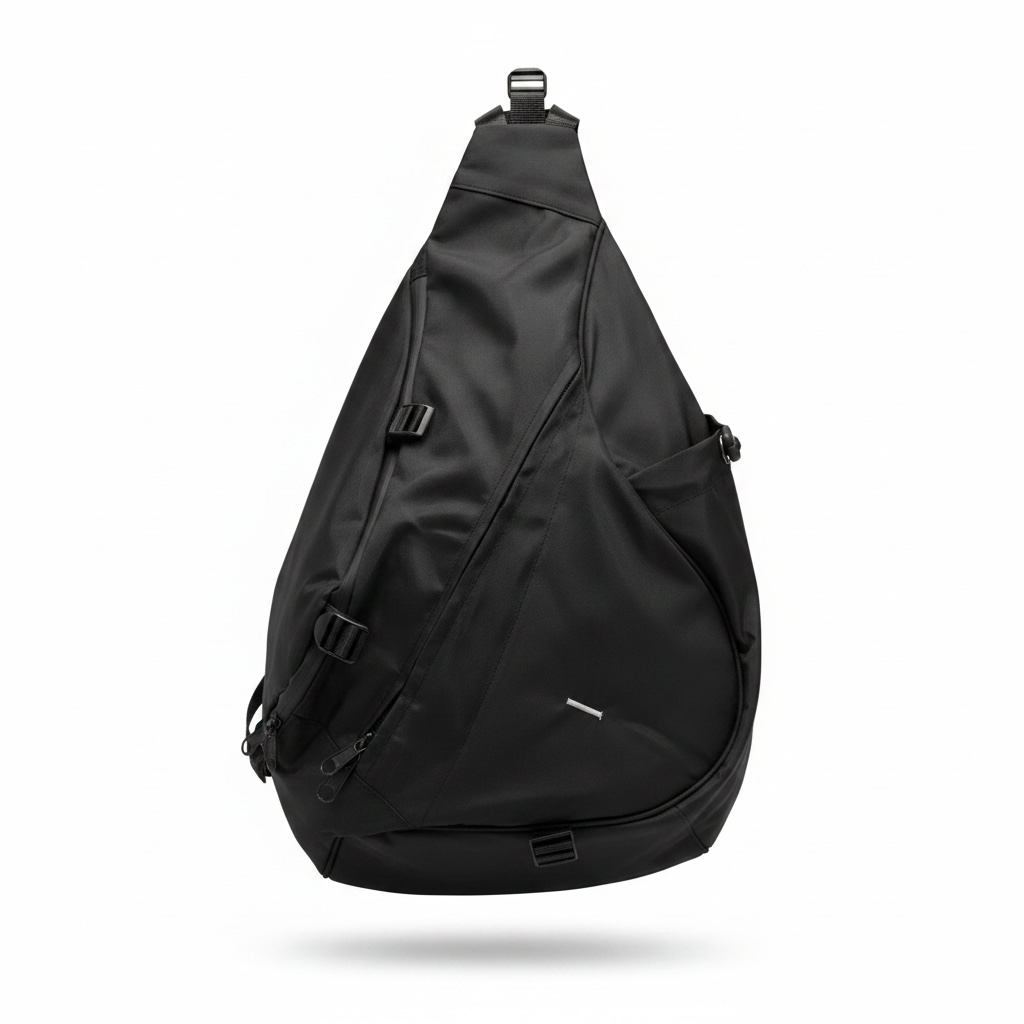Black Sling Backpack Crossbody Travel Daypack