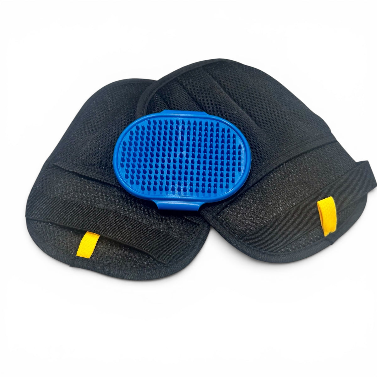 Orebog 3-Piece Pet Grooming Kit – 2 Grooming Gloves & Silicone Brush