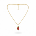 Watermelon charm necklace with Gold Tone.