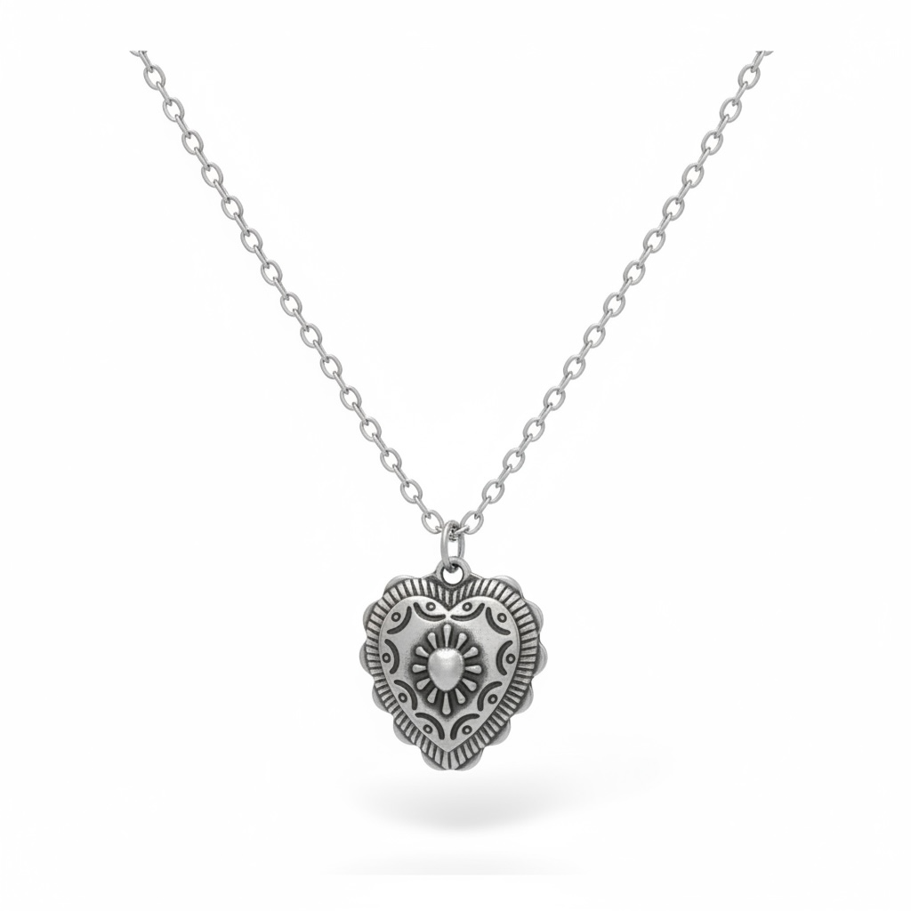 Vintage Western-Inspired Heart Pendant