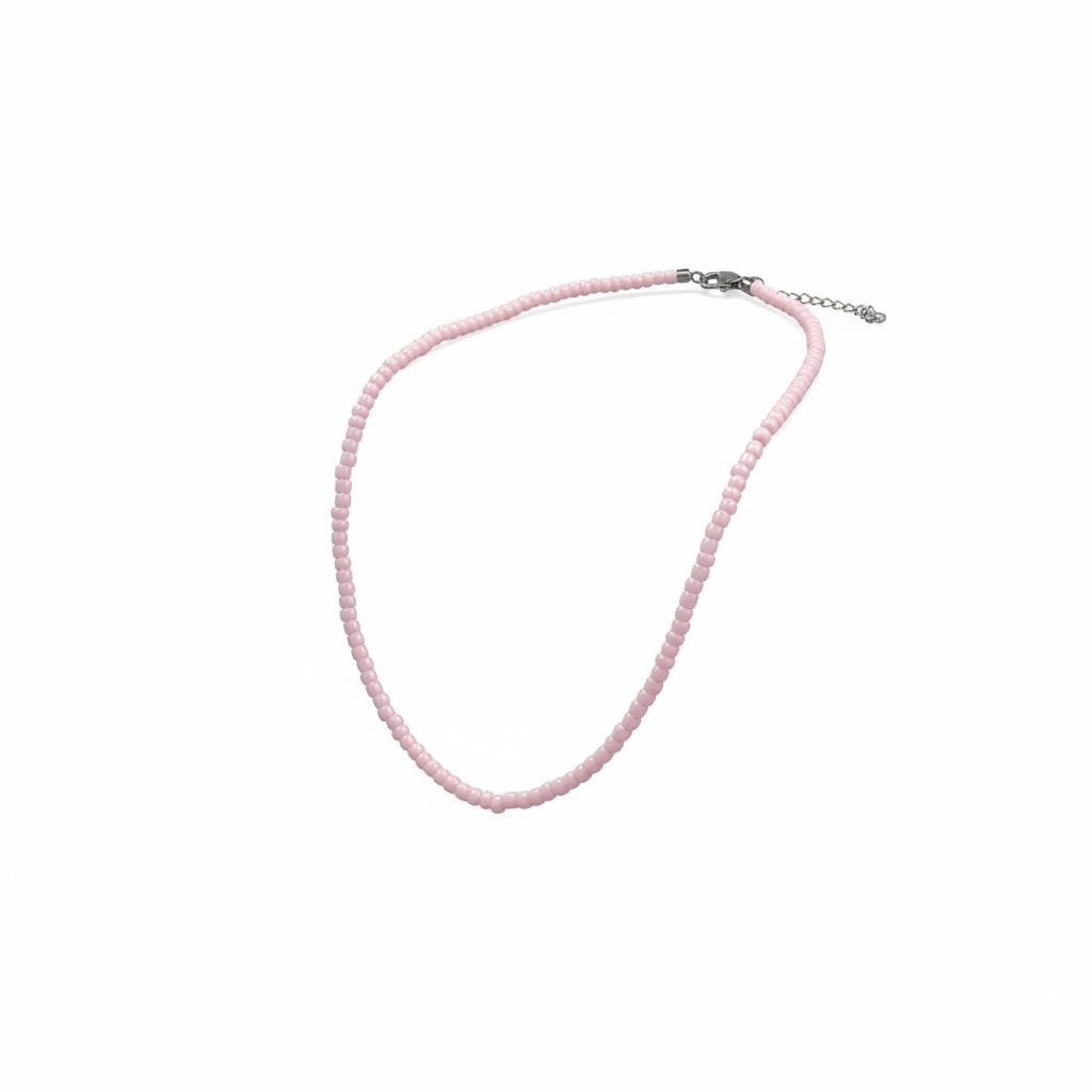 Light Pink beaded fashion necklace