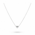 Silver-Tone Heart Charm Necklace