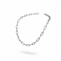 Silver-tone snake chain necklace