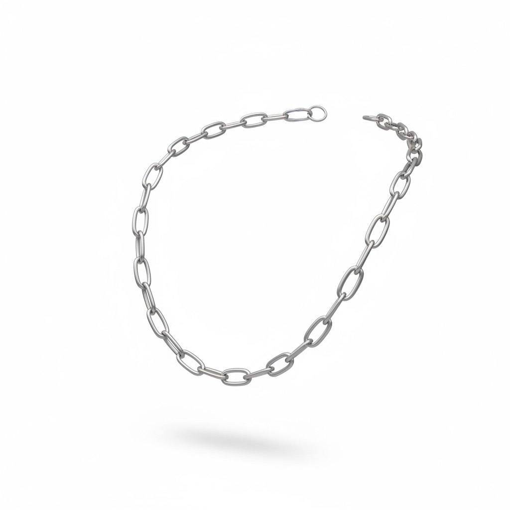 Silver-tone snake chain necklace