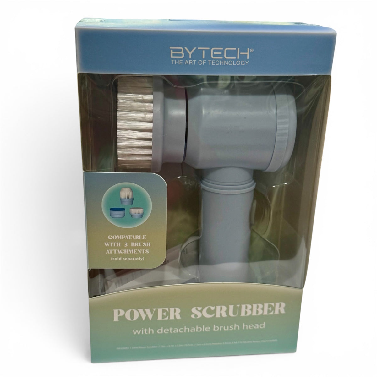 Power Scrubber with Detachable Brush Head - (3 colors - Blue, Purple & Pink)