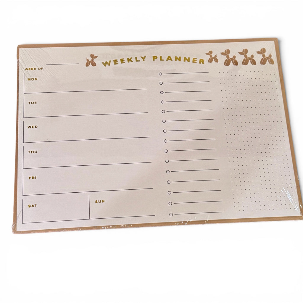 Balloon dog Weekly Planner Pad