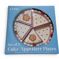Cerra Set of 5 Cake Appetizer Plates