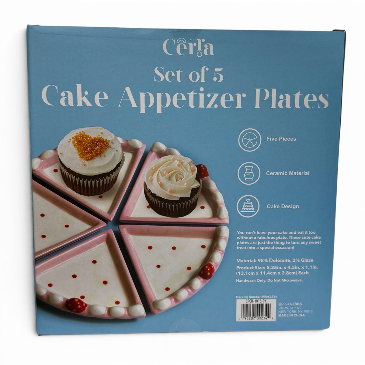 Cerra Set of 5 Cake Appetizer Plates