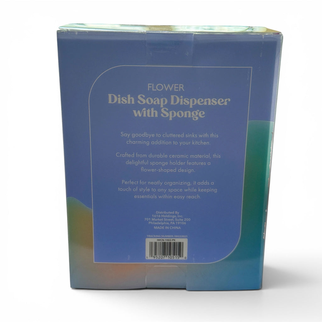 Flower Dish Soap Dispenser with Sponge