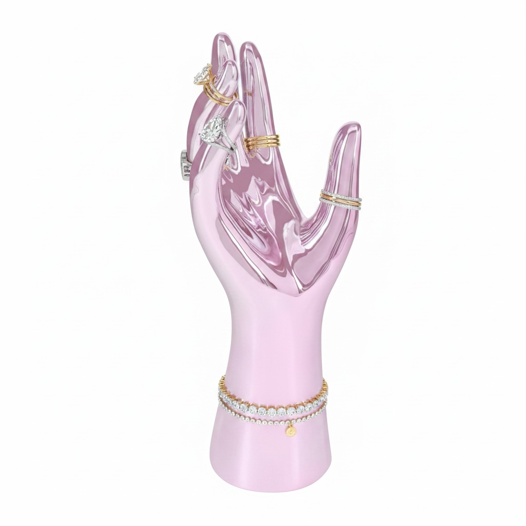 Ceramic Rose Hand Jewely Holder Display Stand