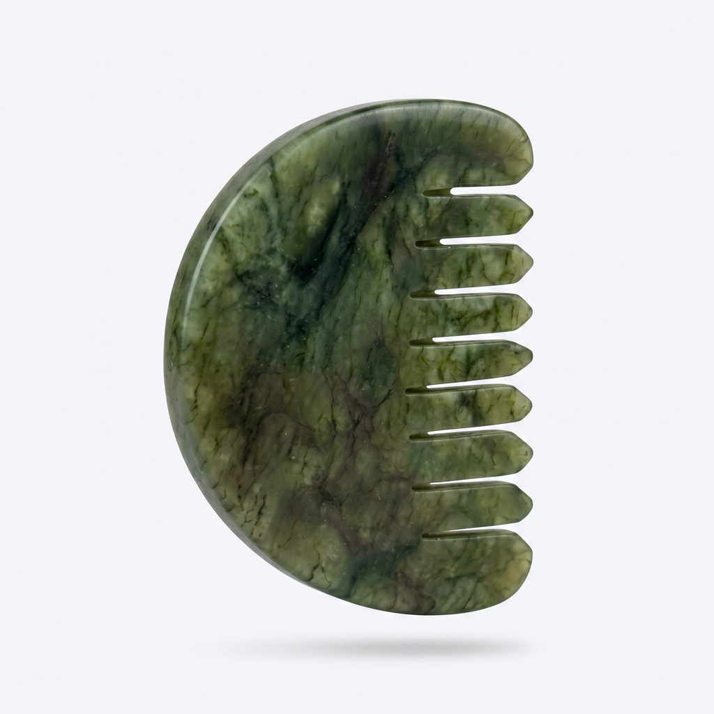 Jade Gua Sha Comb for face & scalp